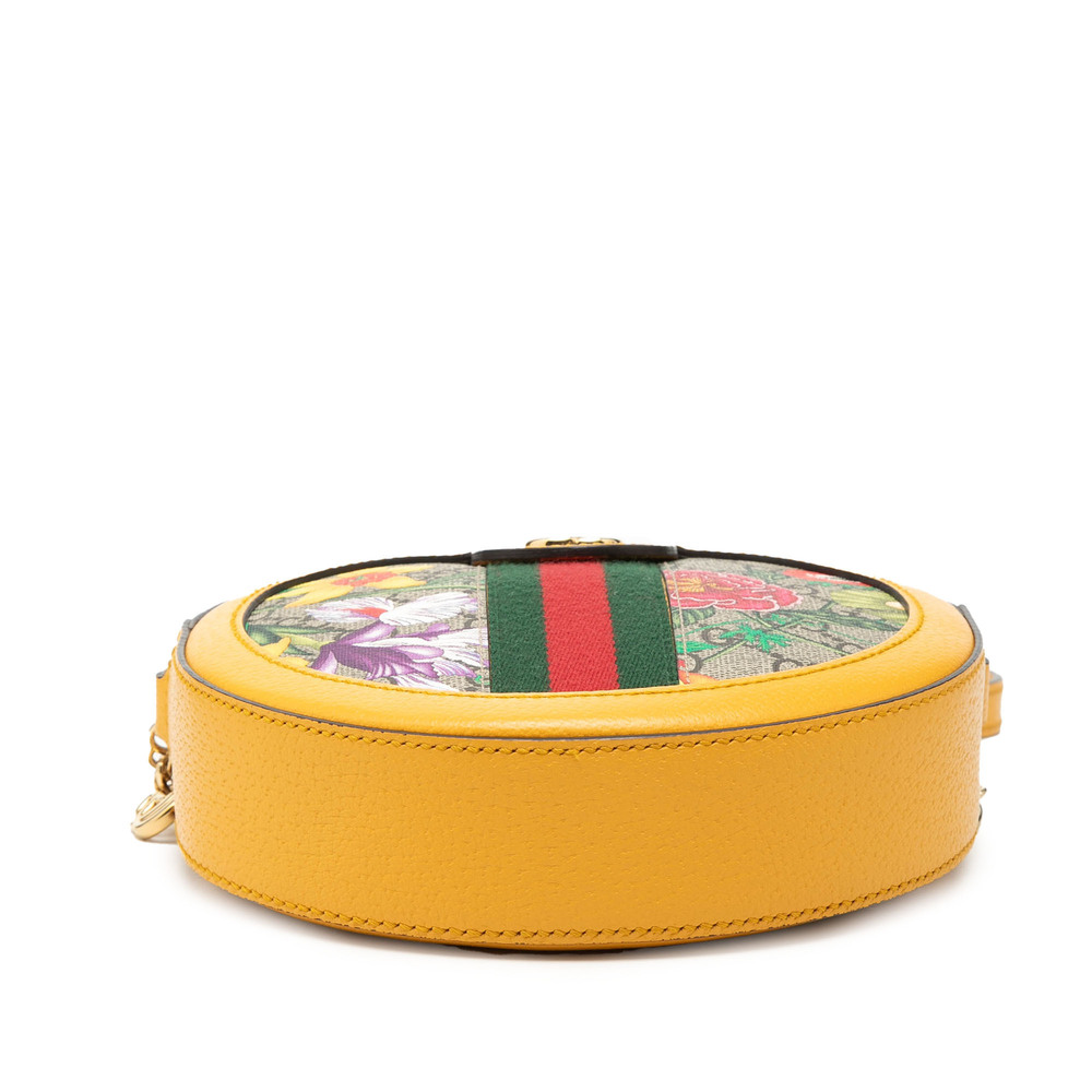 Pre-Loved Gucci Mini GG Supreme Flora Ophidia Round Crossbody - Picture 3 of 7